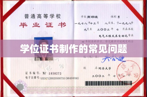 山亭学位证书制作的常见问题